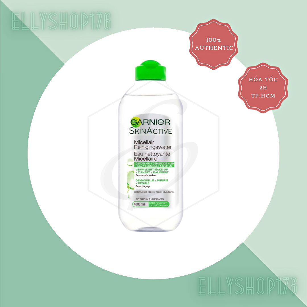 Tẩy trang Garnier Skinactive Micellair Reinigings water Alles-in-1 - Xanh lá 400ml
